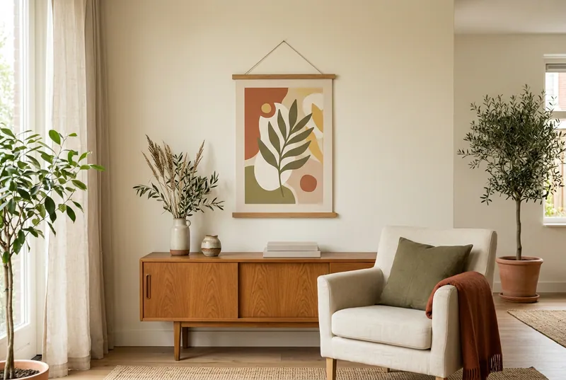 3. Een houten posterhanger