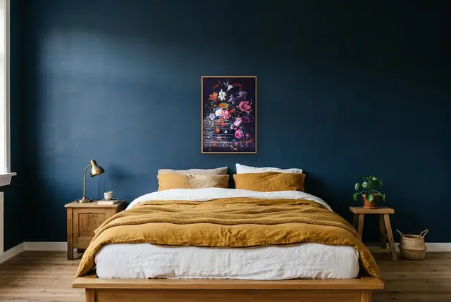 Beautiful girl stilleven poster boven het bed