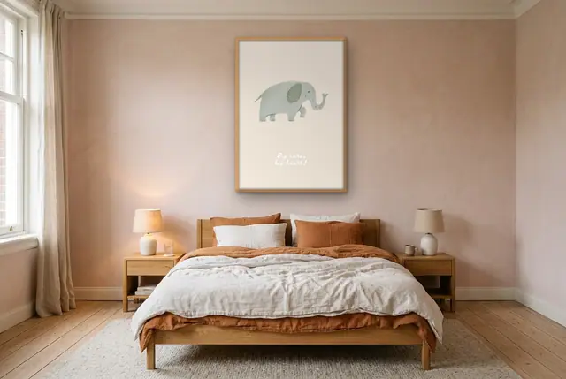 Big ears olifant poster boven het bed