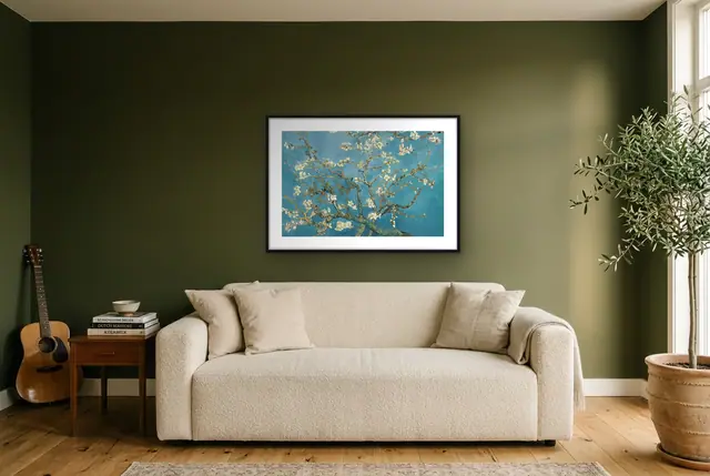 Bloeiende Amandelboom poster in de woonkamer