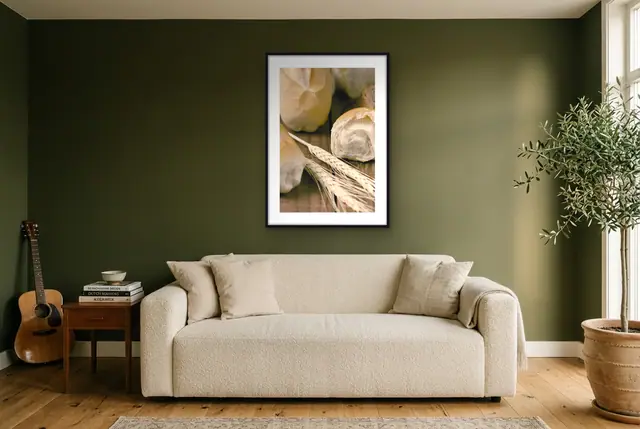 Brood en graan poster in de woonkamer