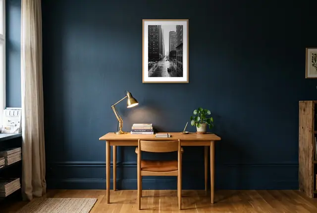 Chicago straat poster boven het bureau