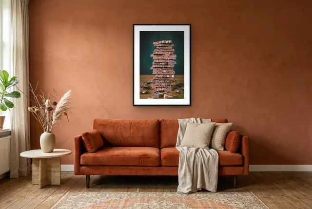 Chocolade toren poster in de woonkamer