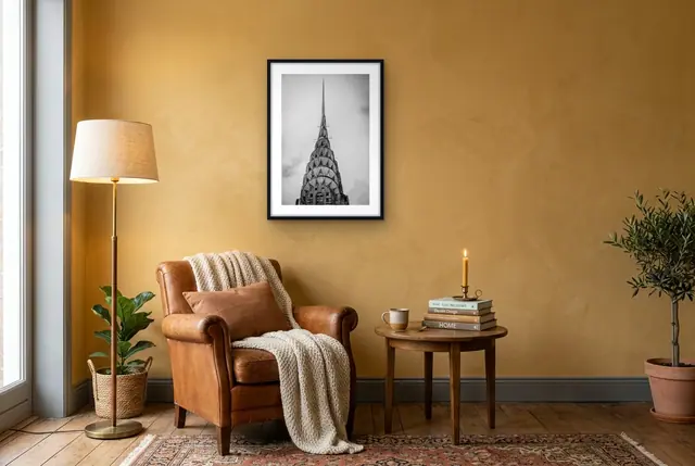 Chrysler Building poster in de leeshoek