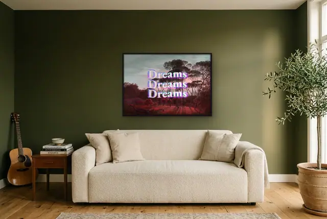 Dreams landschap poster in de woonkamer