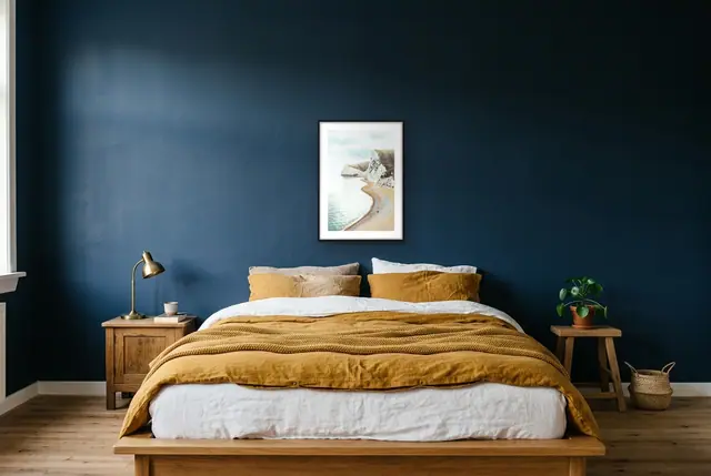 Durdle Door kust poster boven het bed