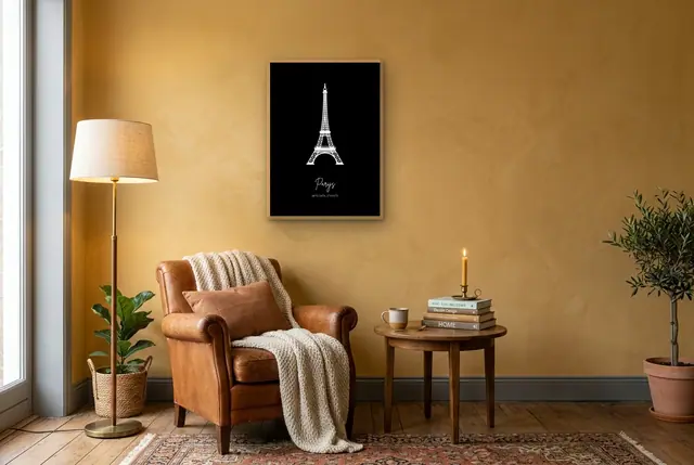 Eiffeltoren Parijs poster in de leeshoek