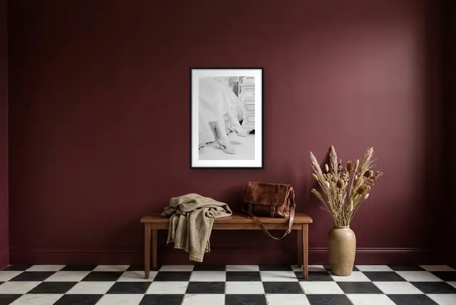 Elegante hakken poster in de hal
