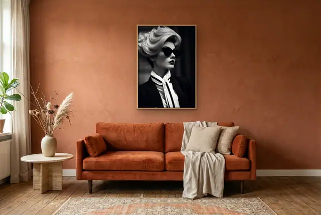 Fashionista poster in de woonkamer