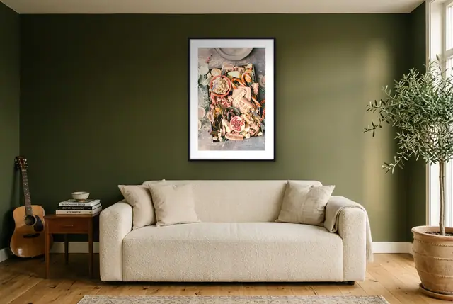 Feestelijke zoetigheden poster in de woonkamer