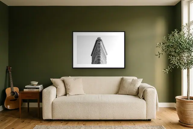 Flatiron Building poster in de woonkamer