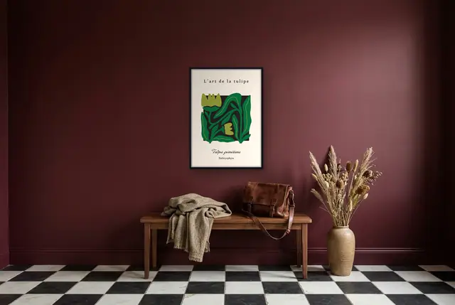 Botanische tulp poster in de hal