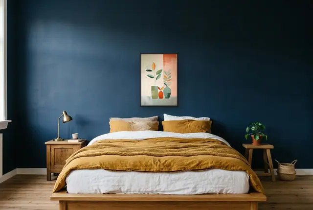Botanische vazen illustratie poster boven het bed