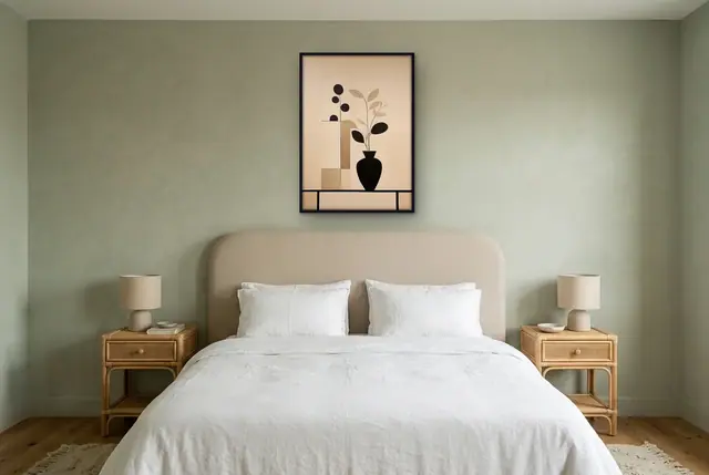 Botanische illustratie II poster boven het bed