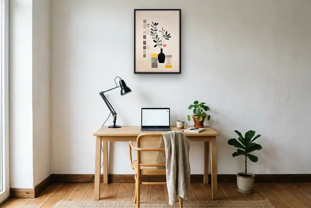 Botanische illustratie IV poster boven het bureau