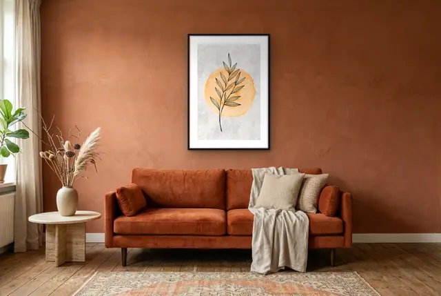 Eucalyptus illustratie poster in de woonkamer