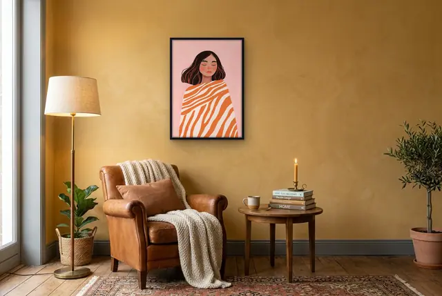 Lana illustratie poster in de leeshoek