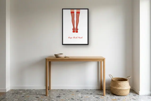 Legs that lead poster in de hal