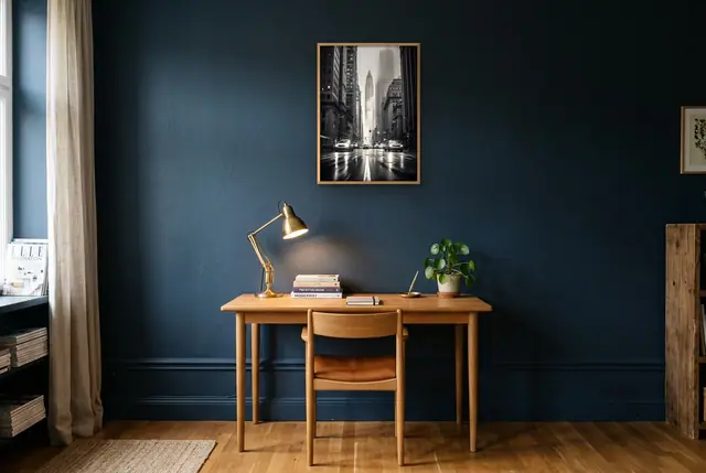 New York straat poster boven het bureau