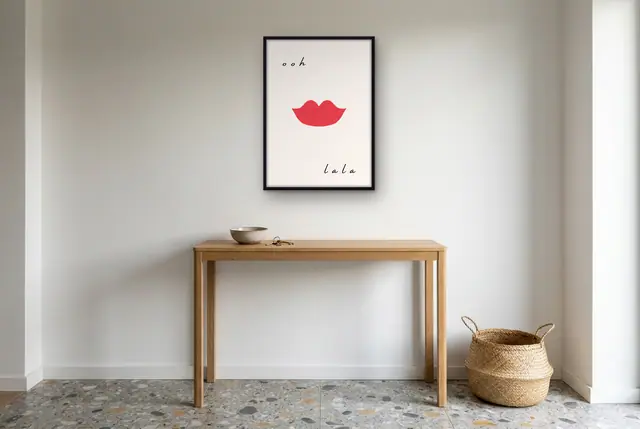 Ooh Lala poster in de hal