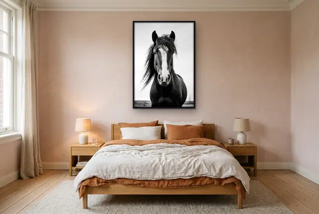 Paardenkracht poster boven het bed