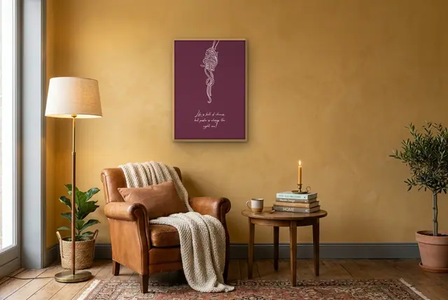 Pasta quote poster in de leeshoek
