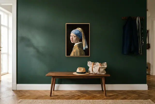 Meisje met parel poster in de hal