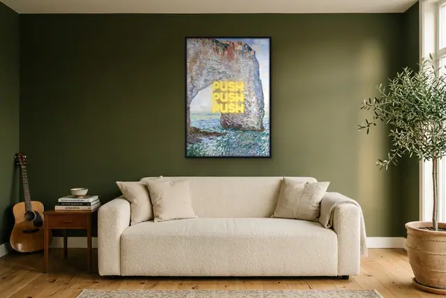 Push Monet poster in de woonkamer