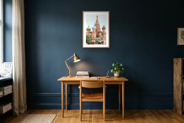 Basiliuskathedraal poster boven het bureau