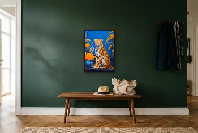 Tropische jaguar no. 2 poster in de hal
