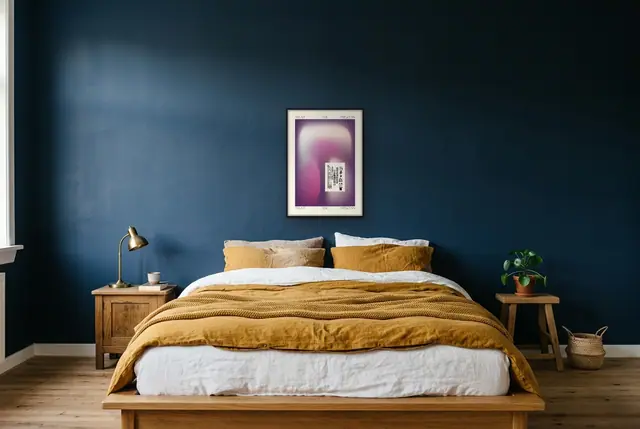 Trust the process poster boven het bed