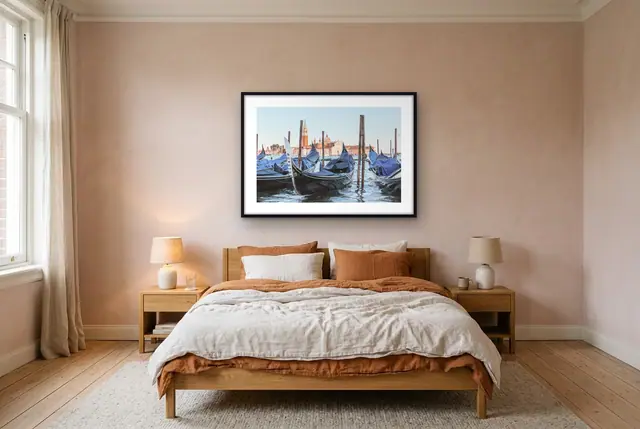 Venetië gondels poster boven het bed