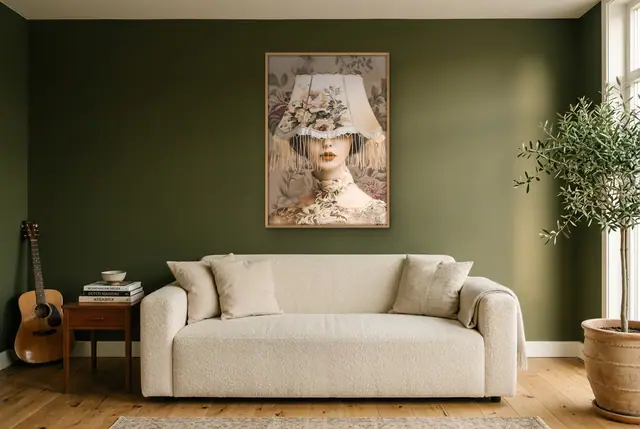 Verborgen schoonheid poster in de woonkamer