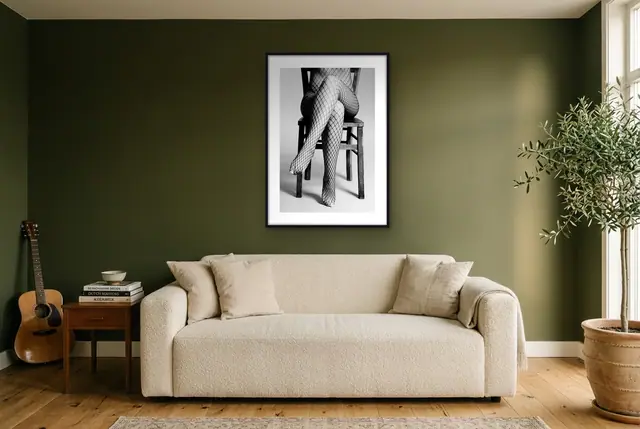 Visnetpanty poster in de woonkamer