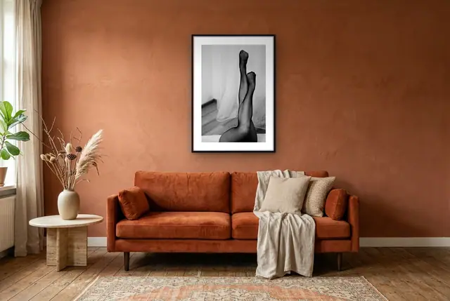 Vrouwen benen poster in de woonkamer