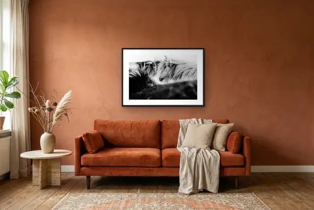 Wilde paarden no. 2 poster in de woonkamer